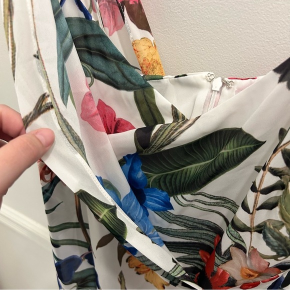 Parker White Sardinia High Low Midi Dress medium floral - Picture 4 of 12